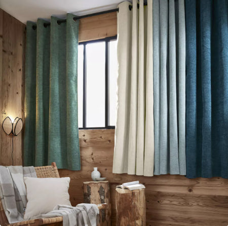 Blueqwp Total Blackout Thermal Curtain – Rosemary Green Jacquard (140 x 180 cm)