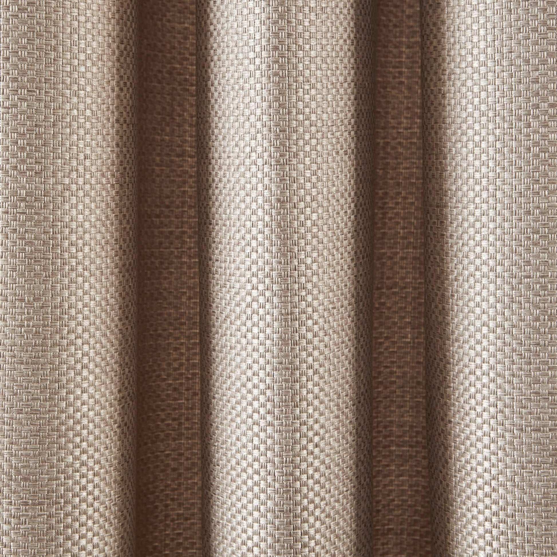 blueqwp Coconut Beige Blackout Lined Eyelet Curtain
